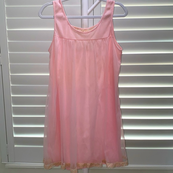 VAL MODE VINTAGE PEIGNOIR SET SOFT PINK SMALL - Picture 7 of 17